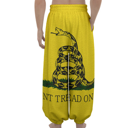 Don't Tread On Me Gadsden Flag Print Lantern Pants