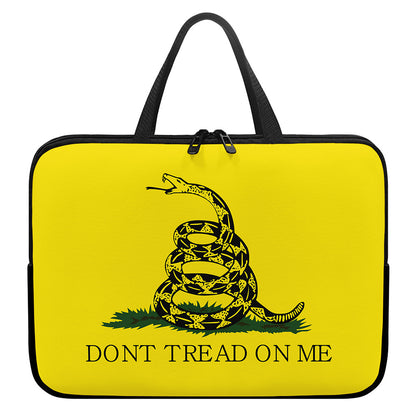 Don't Tread On Me Gadsden Flag Print Laptop Sleeve With Handle