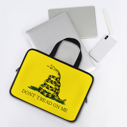 Don't Tread On Me Gadsden Flag Print Laptop Sleeve With Handle
