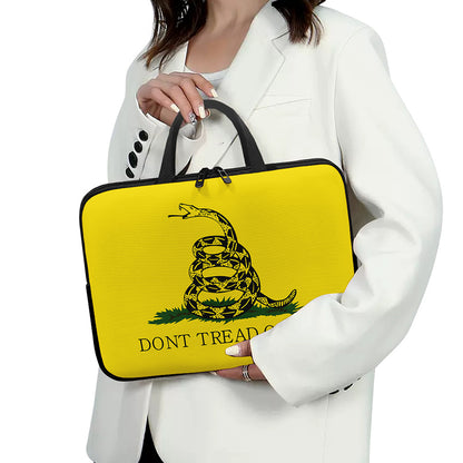 Don't Tread On Me Gadsden Flag Print Laptop Sleeve With Handle
