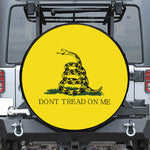 Don't Tread On Me Gadsden Flag Print Leather Spare Tire Cover