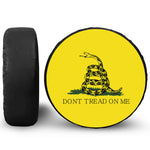 Don't Tread On Me Gadsden Flag Print Leather Spare Tire Cover