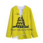 Don't Tread On Me Gadsden Flag Print Long Sleeve Short Coat