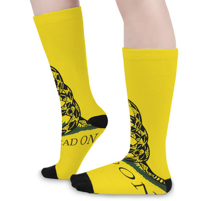 Don't Tread On Me Gadsden Flag Print Long Socks