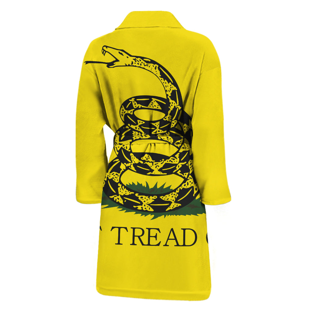 Don't Tread On Me Gadsden Flag Print Men's Bathrobe