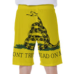 Don't Tread On Me Gadsden Flag Print Men's Beach Shorts