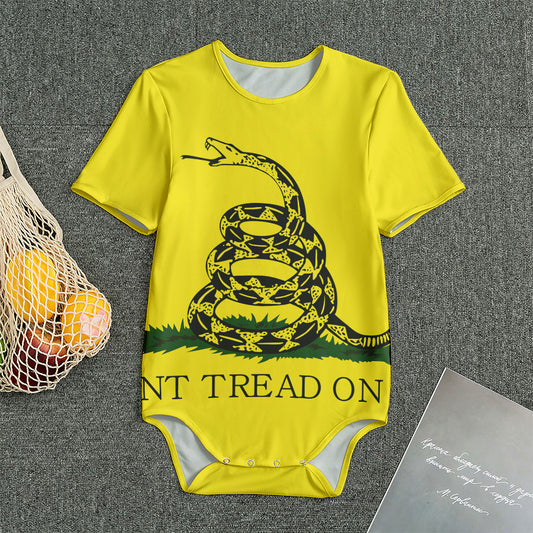 Don't Tread On Me Gadsden Flag Print Men's Bodysuit