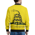 Don't Tread On Me Gadsden Flag Print Men's Bomber Jacket