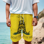 Don't Tread On Me Gadsden Flag Print Men's Cargo Shorts