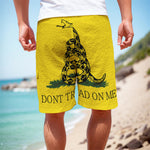 Don't Tread On Me Gadsden Flag Print Men's Cargo Shorts