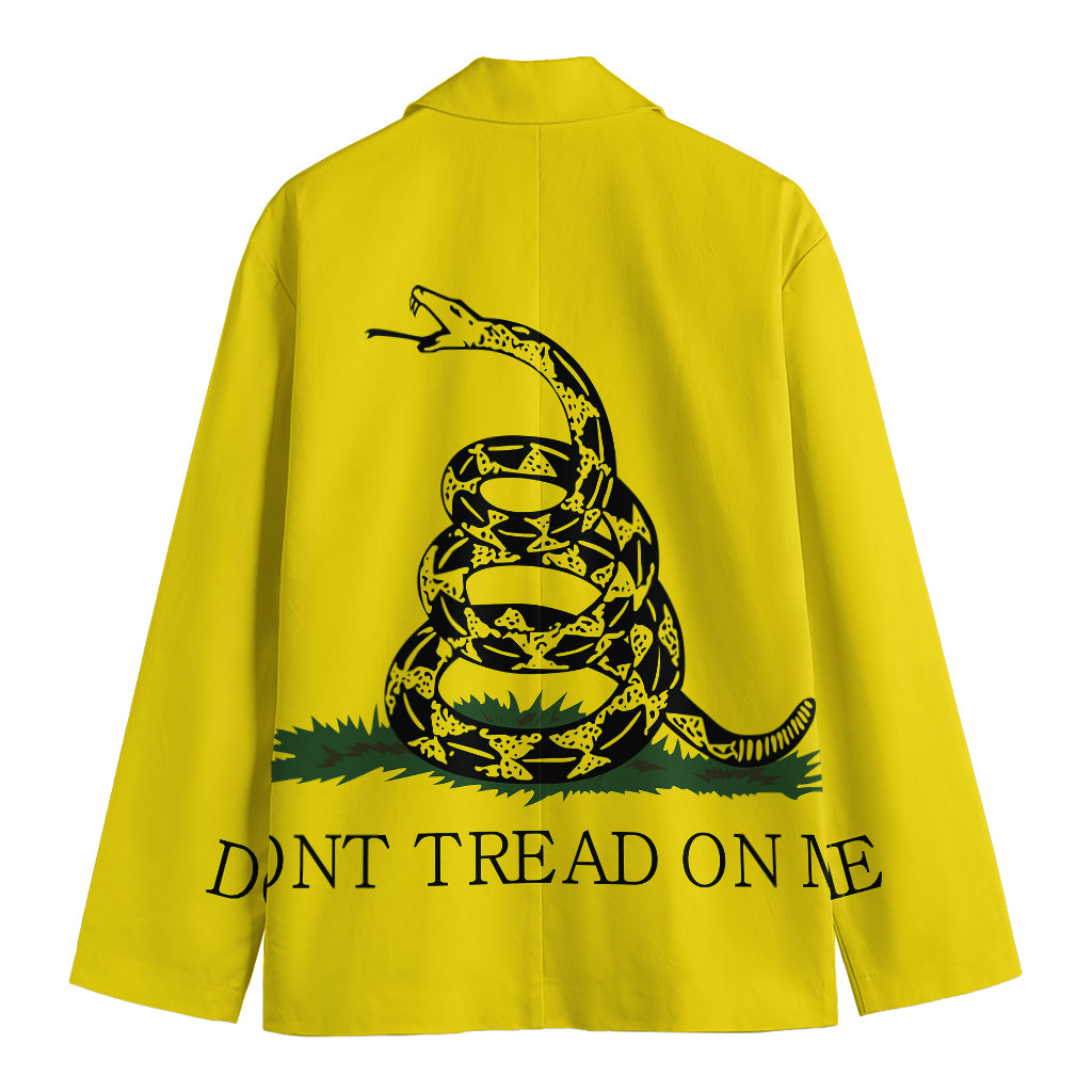 Don't Tread On Me Gadsden Flag Print Men's Cotton Blazer
