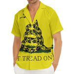 Don't Tread On Me Gadsden Flag Print Men's Deep V-Neck Shirt