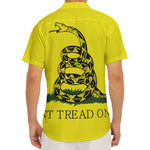 Don't Tread On Me Gadsden Flag Print Men's Deep V-Neck Shirt