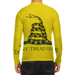Don't Tread On Me Gadsden Flag Print Men's Long Sleeve Rash Guard