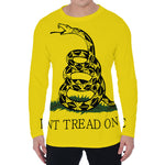 Don't Tread On Me Gadsden Flag Print Men's Long Sleeve T-Shirt