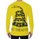 Don't Tread On Me Gadsden Flag Print Men's Long Sleeve T-Shirt