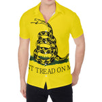 Don't Tread On Me Gadsden Flag Print Men's Shirt