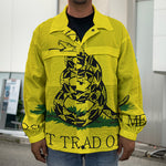 Don't Tread On Me Gadsden Flag Print Men's Shirt Jacket
