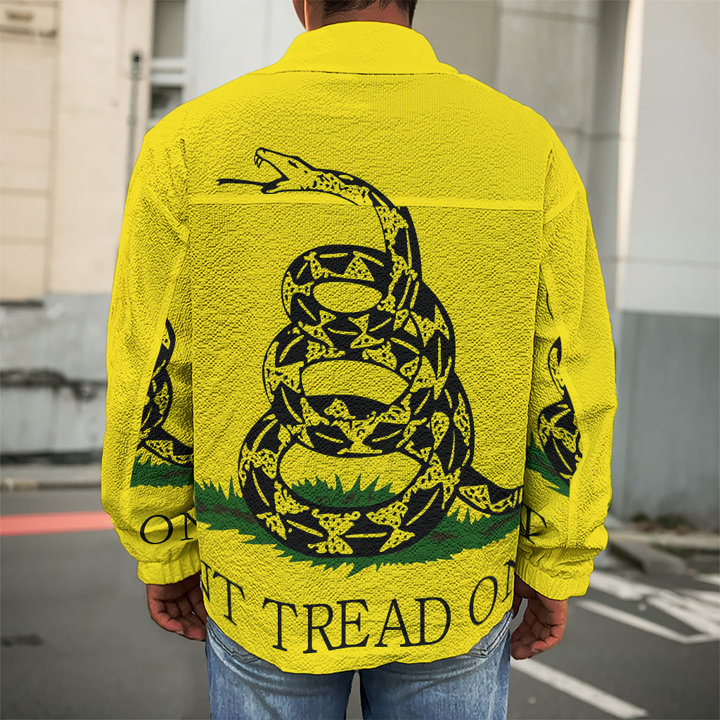 Don't Tread On Me Gadsden Flag Print Men's Shirt Jacket