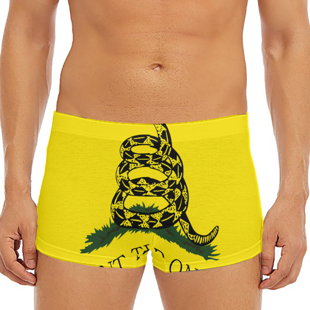 Don't Tread On Me Gadsden Flag Print Men's Short Boxer Briefs