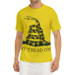 Don't Tread On Me Gadsden Flag Print Men's Short Sleeve Rash Guard