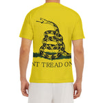 Don't Tread On Me Gadsden Flag Print Men's Short Sleeve Rash Guard