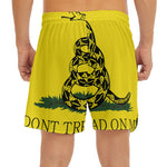Don't Tread On Me Gadsden Flag Print Men's Split Running Shorts