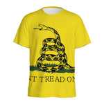 Don't Tread On Me Gadsden Flag Print Men's Sports T-Shirt