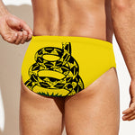 Don't Tread On Me Gadsden Flag Print Men's Swim Briefs