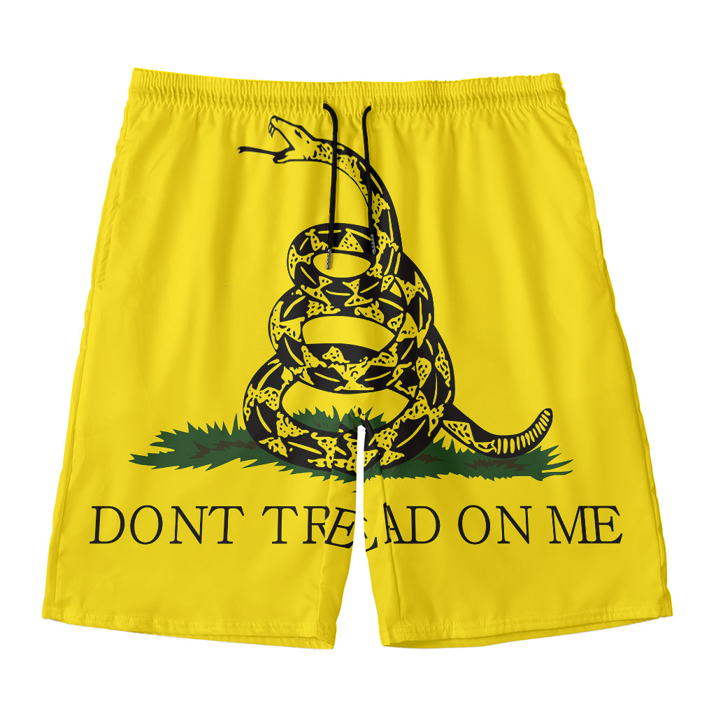 Don't Tread On Me Gadsden Flag Print Men's Swim Trunks