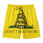 Don't Tread On Me Gadsden Flag Print Men's Swim Trunks