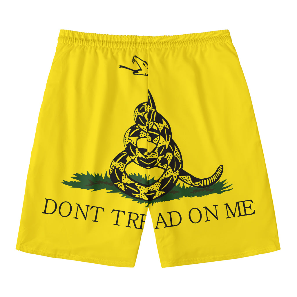 Don't Tread On Me Gadsden Flag Print Men's Swim Trunks