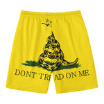 Don't Tread On Me Gadsden Flag Print Men's Swim Trunks