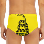 Don't Tread On Me Gadsden Flag Print Men's Triangle Swim Briefs