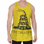 Don't Tread On Me Gadsden Flag Print Men's Velvet Tank Top