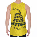 Don't Tread On Me Gadsden Flag Print Men's Velvet Tank Top