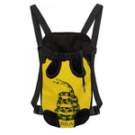 Don't Tread On Me Gadsden Flag Print Pet Carrier Backpack