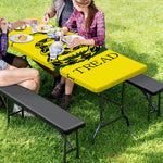 Don't Tread On Me Gadsden Flag Print Picnic Table Cover