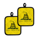 Don't Tread On Me Gadsden Flag Print Pot Holders