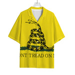 Don't Tread On Me Gadsden Flag Print Rayon Hawaiian Shirt