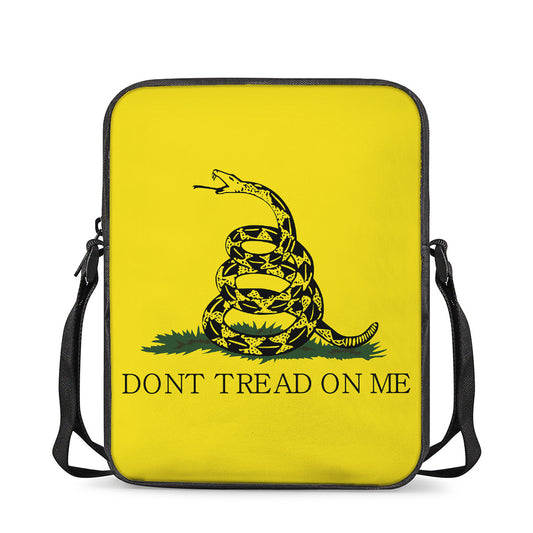 Don't Tread On Me Gadsden Flag Print Rectangular Crossbody Bag