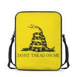 Don't Tread On Me Gadsden Flag Print Rectangular Crossbody Bag