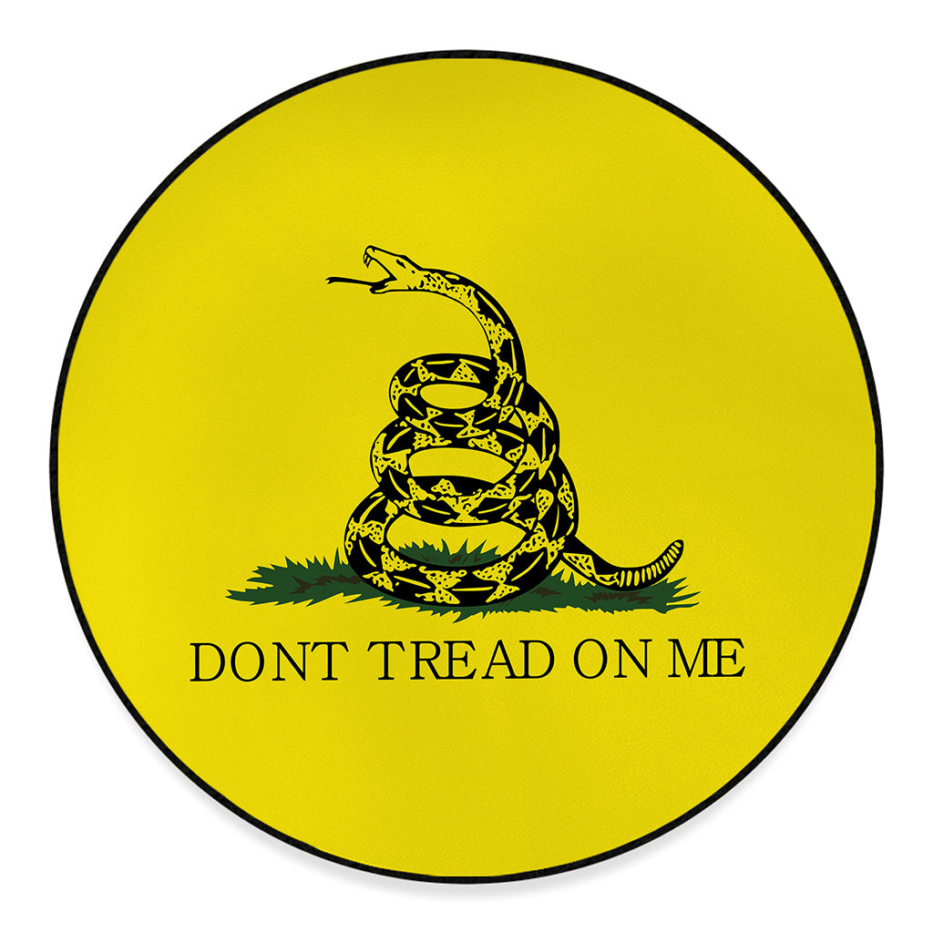 Don't Tread On Me Gadsden Flag Print Round Floor Mat