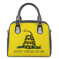 Don't Tread On Me Gadsden Flag Print Shoulder Handbag