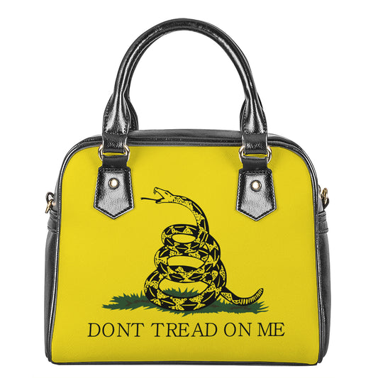 Don't Tread On Me Gadsden Flag Print Shoulder Handbag
