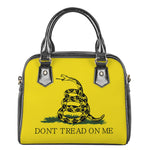 Don't Tread On Me Gadsden Flag Print Shoulder Handbag