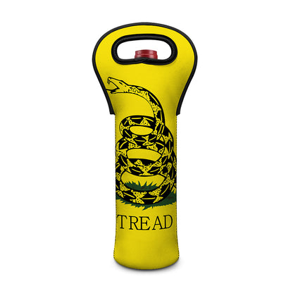 Don't Tread On Me Gadsden Flag Print Single Neoprene Wine Tote
