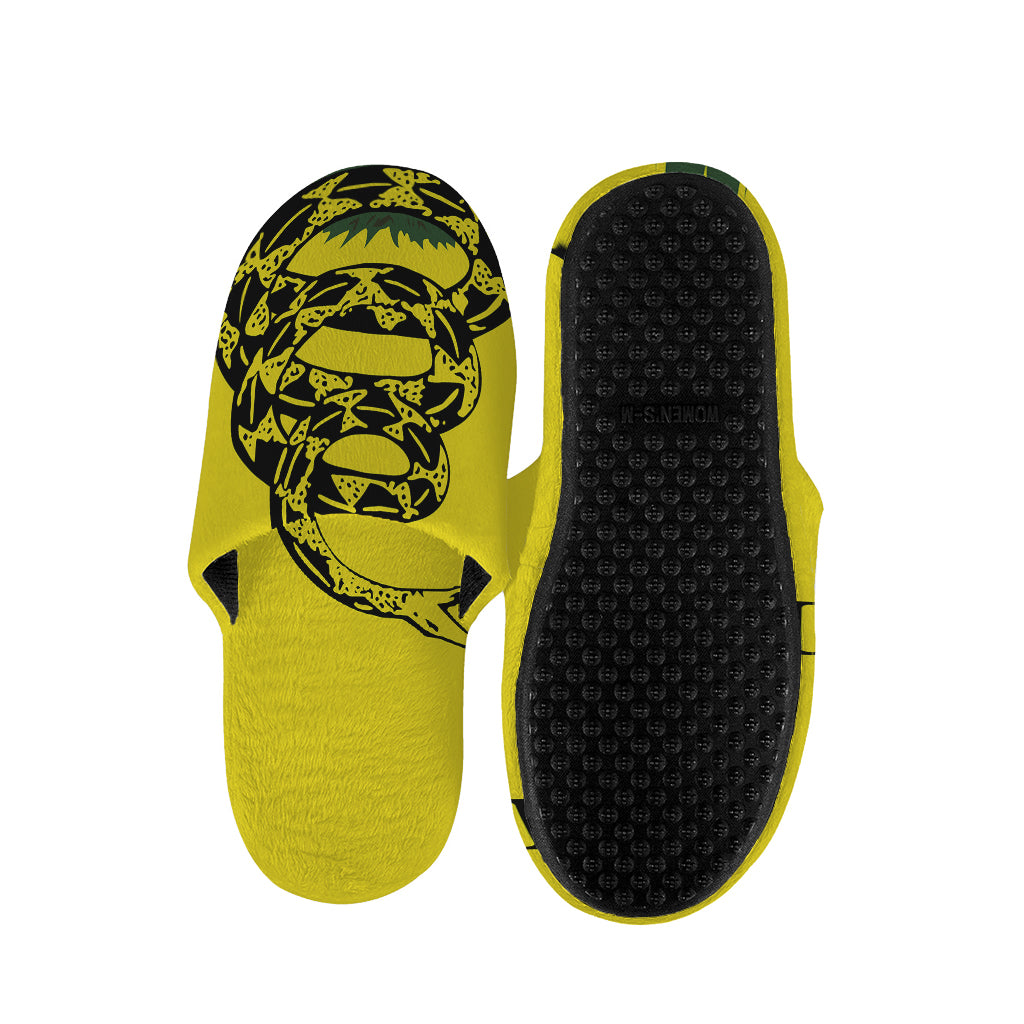 Don't Tread On Me Gadsden Flag Print Slippers
