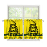 Don't Tread On Me Gadsden Flag Print Tier Curtains