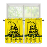 Don't Tread On Me Gadsden Flag Print Tier Curtains